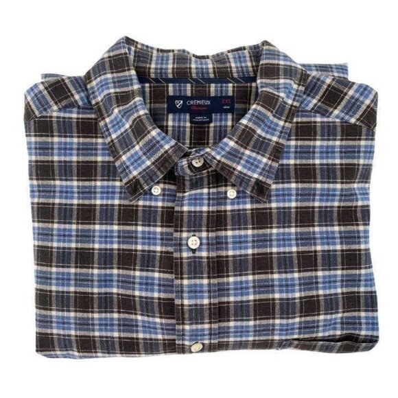 Cremieux Classics Men's Shirt Size XXL Blue Plaid  Button Down Long Sleeve - Picture 9 of 12